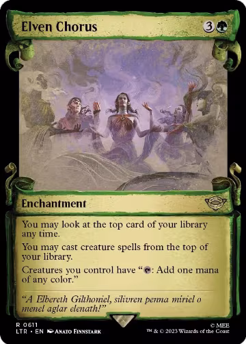 Elven Chorus (Showcase Scrolls) (611), Universes Beyond: The Lord of the Rings: Tales of Middle-earth — Magic card price