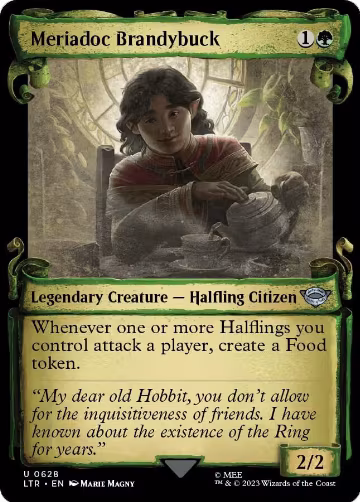Meriadoc Brandybuck (Showcase Scrolls) (628), Universes Beyond: The Lord of the Rings: Tales of Middle-earth — Magic card price