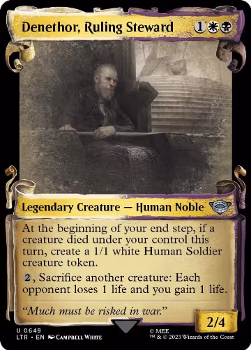 Denethor, Ruling Steward (Showcase Scrolls) (649), Universes Beyond: The Lord of the Rings: Tales of Middle-earth — Magic card price