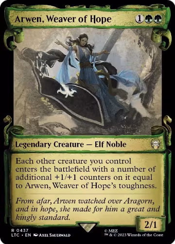 Arwen, Weaver of Hope (Showcase Scrolls) (437), Commander: The Lord of the Rings: Tales of Middle-earth — Magic card price