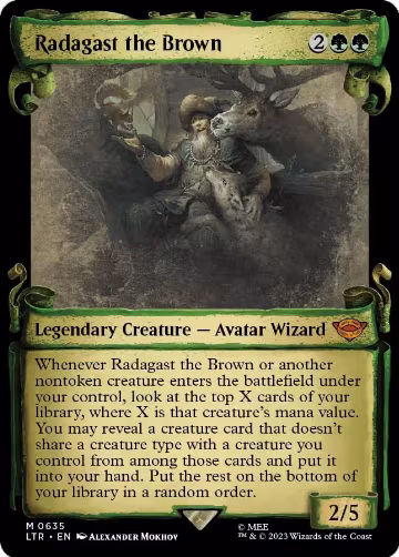 Radagast the Brown (Showcase Scrolls) (635), Universes Beyond: The Lord of the Rings: Tales of Middle-earth — Magic card price