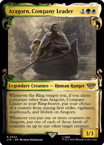 Aragorn, Company Leader (Showcase Scrolls) (642), Universes Beyond: The Lord of the Rings: Tales of Middle-earth — Magic card price