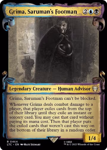 Grima, Saruman's Footman (Showcase Scrolls) (464), Commander: The Lord of the Rings: Tales of Middle-earth — Magic card price