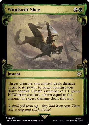 Windswift Slice (Showcase Scrolls) (447), Commander: The Lord of the Rings: Tales of Middle-earth — Magic card price
