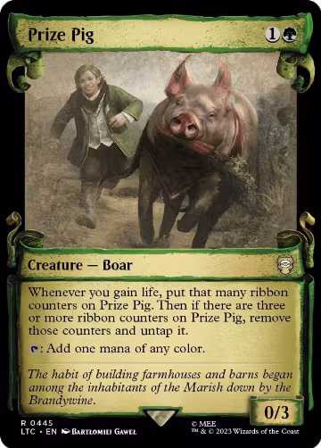 Prize Pig (Showcase Scrolls) (445), Commander: The Lord of the Rings: Tales of Middle-earth — Magic card price