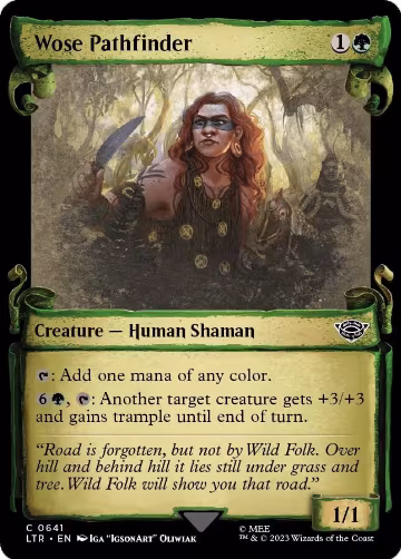 Wose Pathfinder (Showcase Scrolls) (641), Universes Beyond: The Lord of the Rings: Tales of Middle-earth — Magic card price