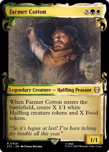 Farmer Cotton (Showcase Scrolls) (459), Commander: The Lord of the Rings: Tales of Middle-earth — Magic card price