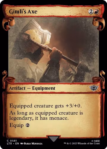 Gimli's Axe (Showcase Scrolls) (581), Universes Beyond: The Lord of the Rings: Tales of Middle-earth — Magic card price