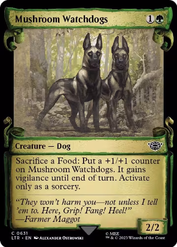 Mushroom Watchdogs (Showcase Scrolls) (631), Universes Beyond: The Lord of the Rings: Tales of Middle-earth — Magic card price