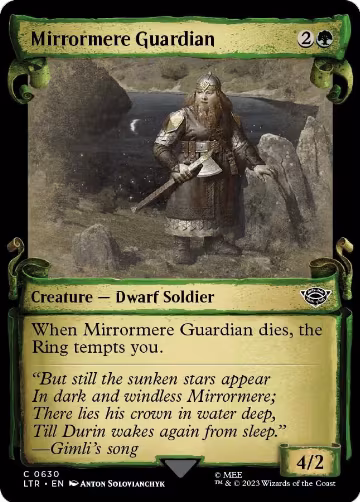 Mirrormere Guardian (Showcase Scrolls) (630), Universes Beyond: The Lord of the Rings: Tales of Middle-earth — Magic card price