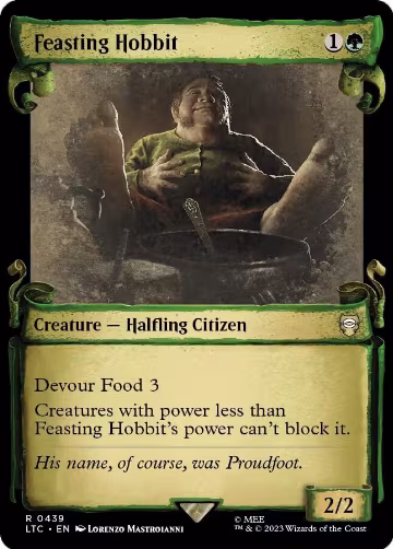 Feasting Hobbit (Showcase Scrolls) (439), Commander: The Lord of the Rings: Tales of Middle-earth — Magic card price