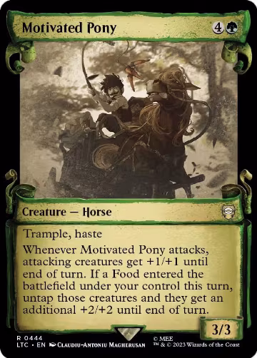 Motivated Pony (Showcase Scrolls) (444), Commander: The Lord of the Rings: Tales of Middle-earth — Magic card price