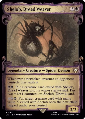 Shelob, Dread Weaver (Showcase Scrolls) (431), Commander: The Lord of the Rings: Tales of Middle-earth — Magic card price