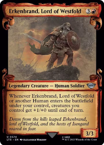Erkenbrand, Lord of Westfold (Showcase Scrolls) (574), Universes Beyond: The Lord of the Rings: Tales of Middle-earth — Magic card price