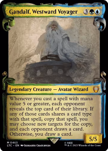 Gandalf, Westward Voyager (Showcase Scrolls) (463), Commander: The Lord of the Rings: Tales of Middle-earth — Magic card price