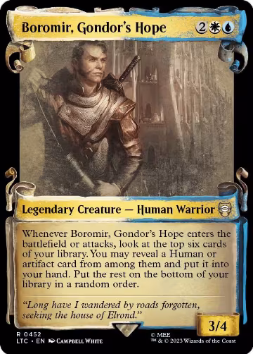 Boromir, Gondor's Hope (Showcase Scrolls) (452), Commander: The Lord of the Rings: Tales of Middle-earth — Magic card price