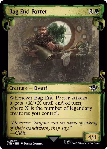 Bag End Porter (Showcase Scrolls) (604), Universes Beyond: The Lord of the Rings: Tales of Middle-earth — Magic card price