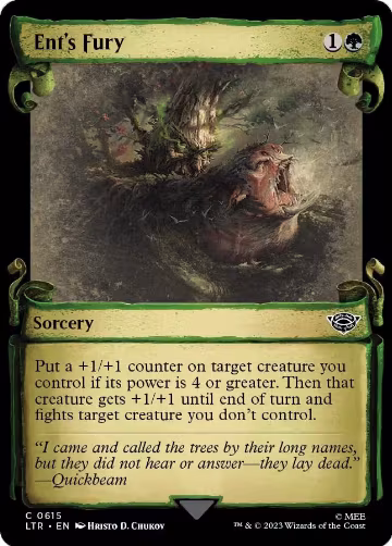 Ent's Fury (Showcase Scrolls) (615), Universes Beyond: The Lord of the Rings: Tales of Middle-earth — Magic card price