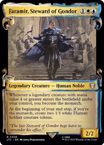 Faramir, Steward of Gondor (Showcase Scrolls) (458), Commander: The Lord of the Rings: Tales of Middle-earth — Magic card price
