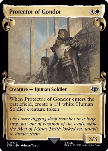 Protector of Gondor (Showcase Scrolls) (476), Universes Beyond: The Lord of the Rings: Tales of Middle-earth — Magic card price