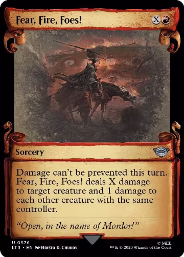 Fear, Fire, Foes! (Showcase Scrolls) (576), Universes Beyond: The Lord of the Rings: Tales of Middle-earth — Magic card price