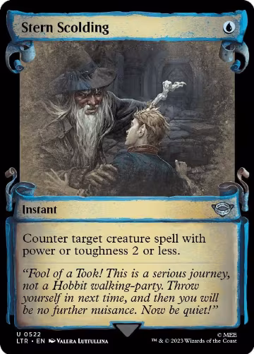 Stern Scolding (Showcase Scrolls) (522), Universes Beyond: The Lord of the Rings: Tales of Middle-earth — Magic card price