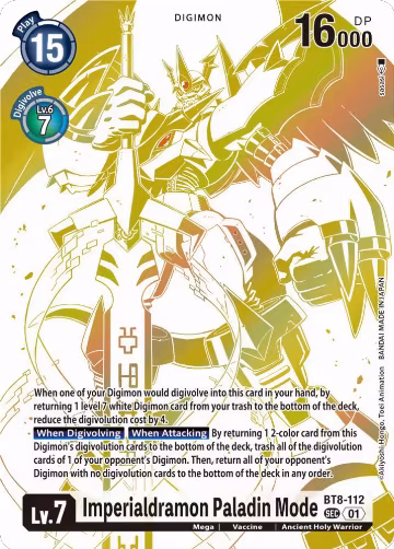 Imperialdramon Paladin Mode (Blast Ace Special Edition) (BT8-112 SEC), New Awakening — Digimon card price