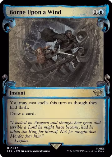 Borne Upon a Wind (Showcase Scrolls) (495), Universes Beyond: The Lord of the Rings: Tales of Middle-earth — Magic card price