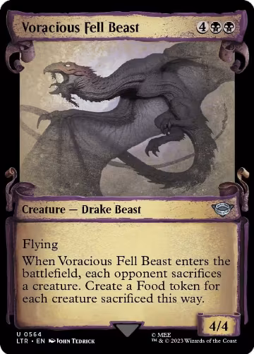 Voracious Fell Beast (Showcase Scrolls) (564), Universes Beyond: The Lord of the Rings: Tales of Middle-earth — Magic card price