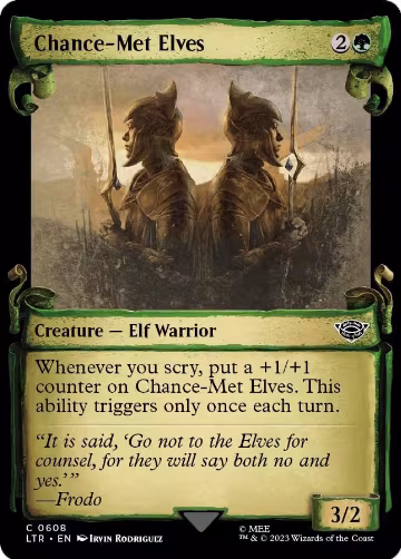 Chance-Met Elves (Showcase Scrolls) (608), Universes Beyond: The Lord of the Rings: Tales of Middle-earth — Magic card price