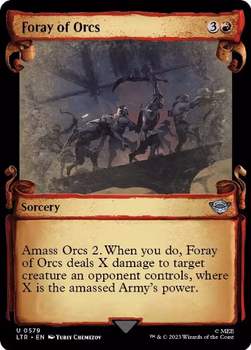 Foray of Orcs (Showcase Scrolls) (579), Universes Beyond: The Lord of the Rings: Tales of Middle-earth — Magic card price