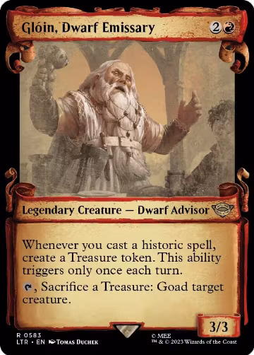 Gloin, Dwarf Emissary (Showcase Scrolls) (583), Universes Beyond: The Lord of the Rings: Tales of Middle-earth — Magic card price