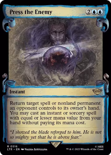 Press the Enemy (Showcase Scrolls) (516), Universes Beyond: The Lord of the Rings: Tales of Middle-earth — Magic card price