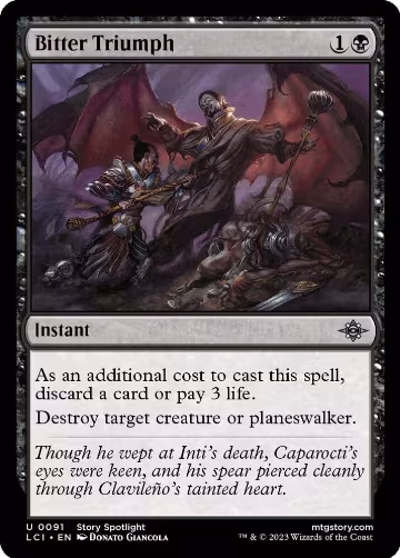 Bitter Triumph (91), The Lost Caverns of Ixalan — Magic card price