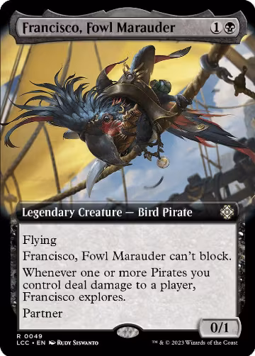 Francisco, Fowl Marauder (Extended Art) (49), Commander: The Lost Caverns of Ixalan — Magic card price