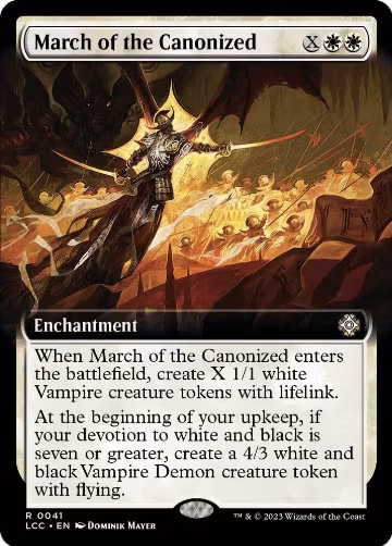 March of the Canonized (Extended Art) (41), Commander: The Lost Caverns of Ixalan — Magic card price