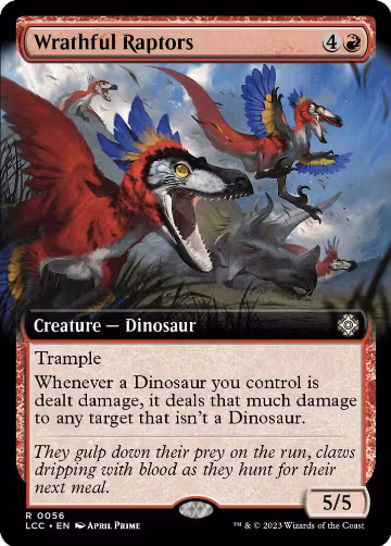 Wrathful Raptors (Extended Art) (56), Commander: The Lost Caverns of Ixalan — Magic card price