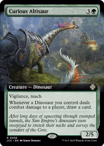 Curious Altisaur (Extended Art) (58), Commander: The Lost Caverns of Ixalan — Magic card price