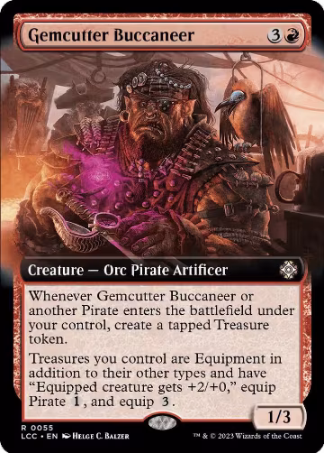 Gemcutter Buccaneer (Extended Art) (55), Commander: The Lost Caverns of Ixalan — Magic card price