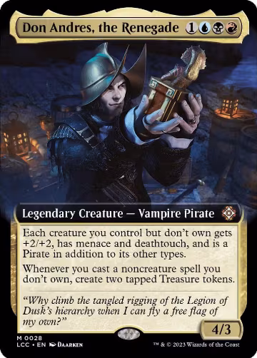 Don Andres, the Renegade (Extended Art) (28), Commander: The Lost Caverns of Ixalan — Magic card price