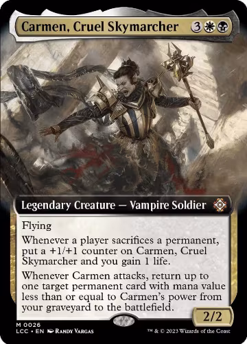 Carmen, Cruel Skymarcher (Extended Art) (26), Commander: The Lost Caverns of Ixalan — Magic card price