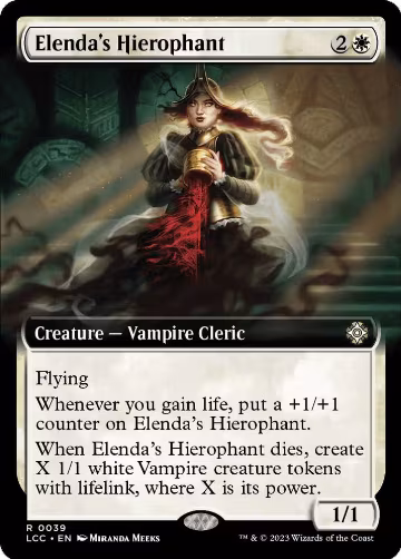 Elenda's Hierophant (Extended Art) (39), Commander: The Lost Caverns of Ixalan — Magic card price