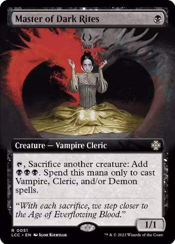 Master of Dark Rites (Extended Art) (51), Commander: The Lost Caverns of Ixalan — Magic card price