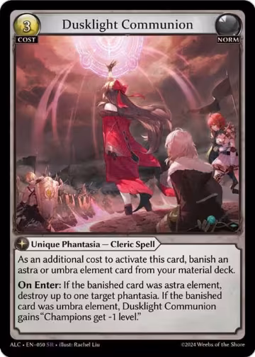 Dusklight Communion (050), Alchemical Revolution — Grand Archive card price