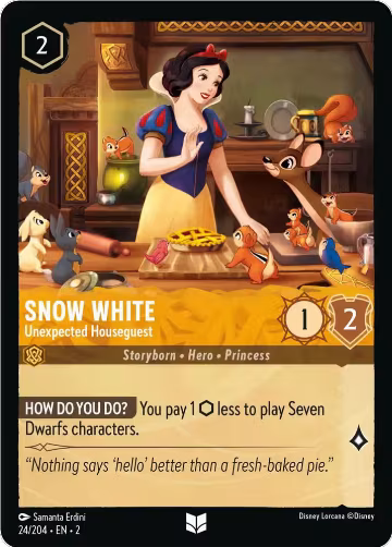 Snow White - Unexpected Houseguest (24/204), Rise of the Floodborn — Lorcana card price