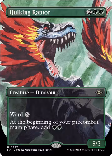 Hulking Raptor (Borderless) (327), The Lost Caverns of Ixalan — Magic card price