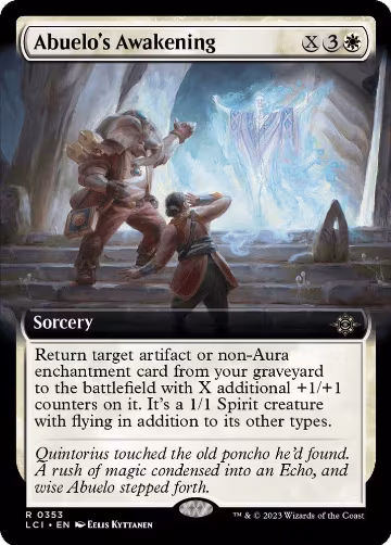 Abuelo's Awakening (Extended Art) (353), The Lost Caverns of Ixalan — Magic card price