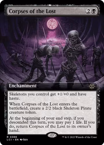 Corpses of the Lost (Extended Art) (366), The Lost Caverns of Ixalan — Magic card price