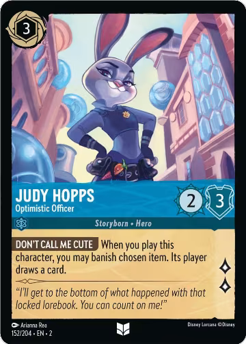 Judy Hopps - Optimistic Officer (152/204), Rise of the Floodborn — Lorcana card price