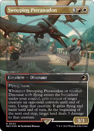Swooping Pteranodon (Borderless) (Emblem) (44), Universes Beyond: Jurassic World Collection — Magic card price